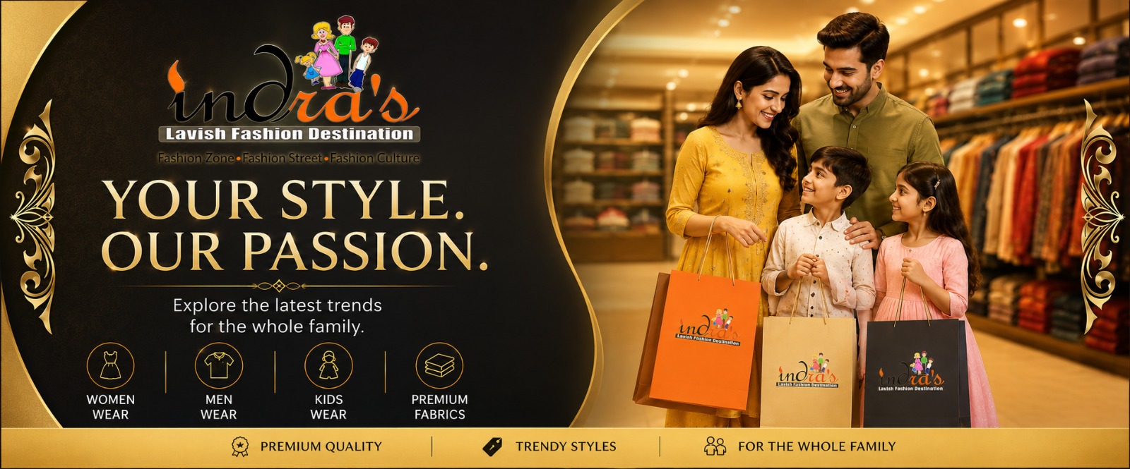 Indra's Lavish Fashion Destination Banner